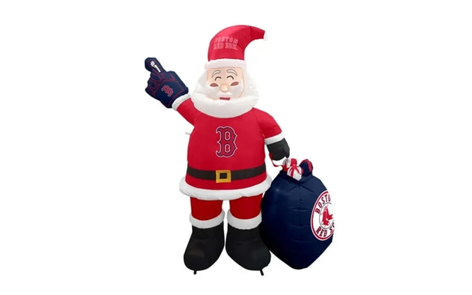 Logo Brands Boston Red Sox Santa Claus Yard Inflatable