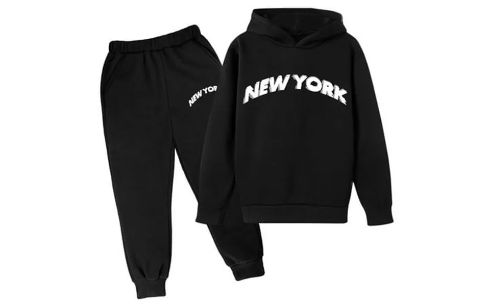 Lojoutye 2025 Children S Hoodie Pullover Sweatshirt Suspenders Outfit For Sweatpants Set Popular Printed Boy Set 4 Piece