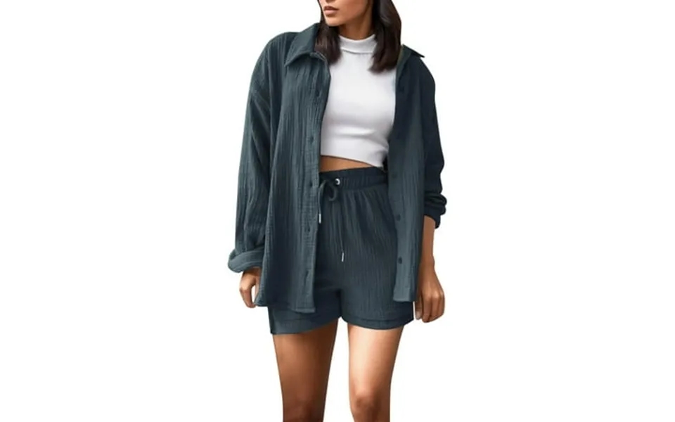 Lojoutye 2025 Fashion Set Womens Shorts Swimming Suit Tops For Women Set Long Sleeve Shirt Volleyball Shorts Suit Shorts