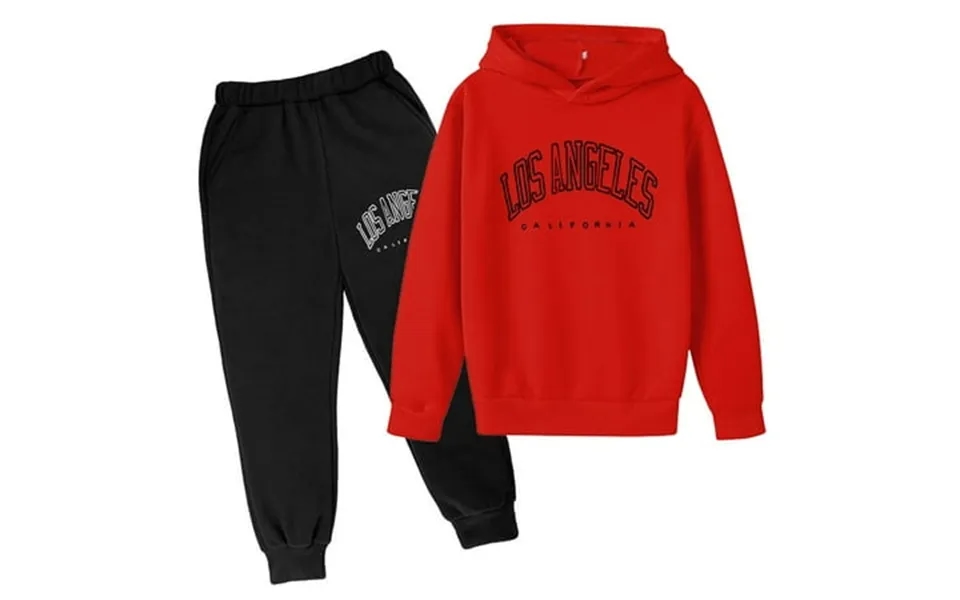 Lojoutye 2025 Kids Casual Letter Outfits Printed Long Sleeve Hoodie Teen Outfits S Pullover Sweatshirt Tracksuit Jogger