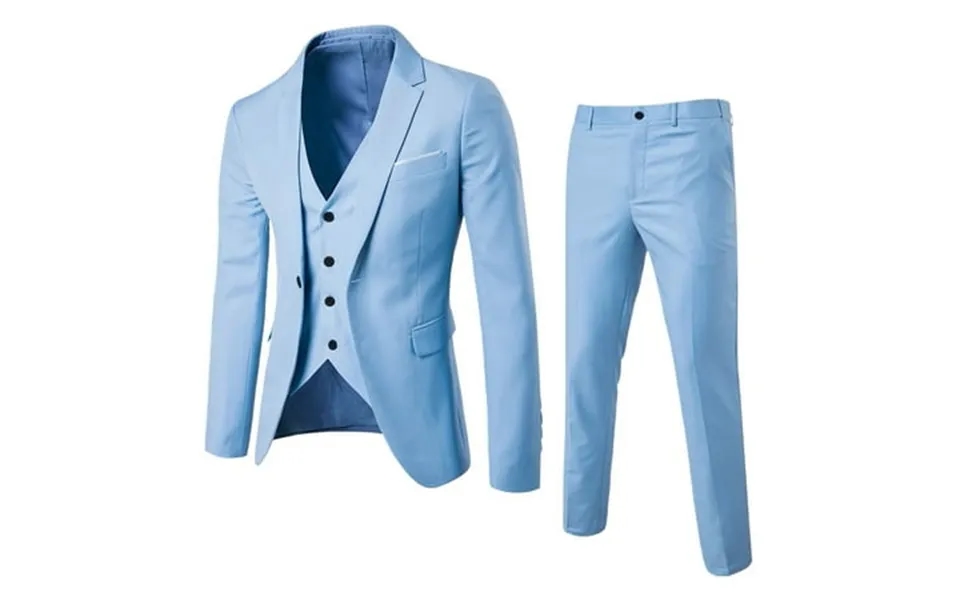 Lojoutye 2025 Men’s Suit Slim 3 Button Up Shirts Men Piece Suit Business Wedding Dress Shirts For Men Long Party Jacket