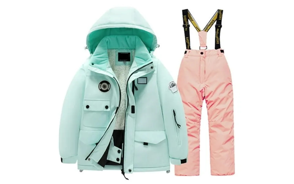 Lojoutye 2025 New Girls Outfits&set Ren S Kid Ski Suit Clothes Clothes Fleece Multi Pocket Jacket Girls Cotton Romper An