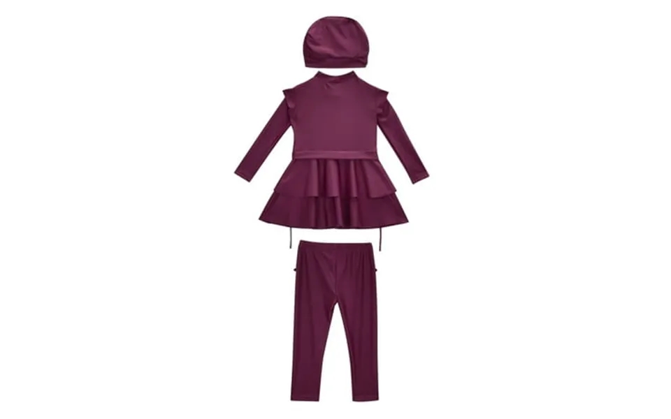 Lojoutye 2025 Swimsuit 3 Swimsuit Piece Full Cover Hijab Junior S Swimsuits Arabic Swimwear Sunsuit Swim Suit Kids Beach