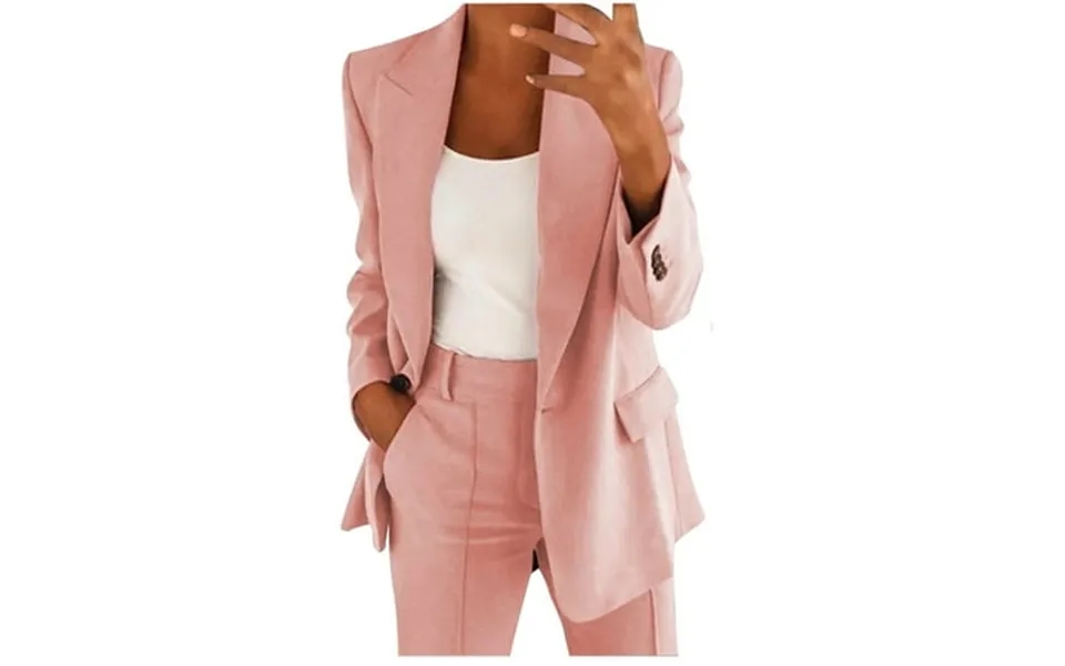 Lojoutye 2025 Women S Two Piece Lapels Petite Pant Suits For Women Dressy Suit Set Office Business Womens Wedding Guest