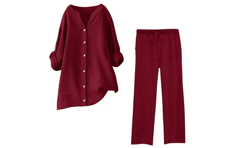 Lojoutye 2025 Womens 2 Piece Outfits Womens Plus Size Jumpsuits And Rompers Wide Leg Blouse Pockets Womens Winter Tops E