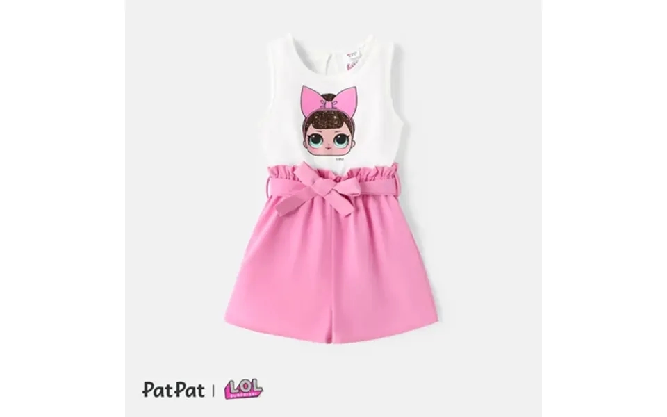 Lol Surprise Toddler Girl Romper Sleeveless Girl Romper Oufits With Pink Shorts For Summer Sizes 9-10t