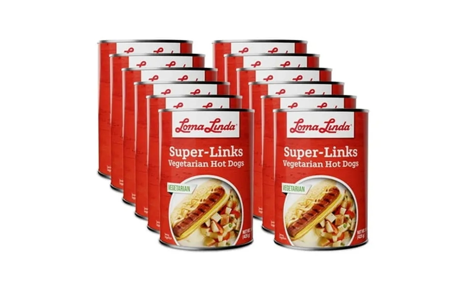 Loma Linda Super Links 15 Oz. 12 Pack - Meatless Hot Dogs