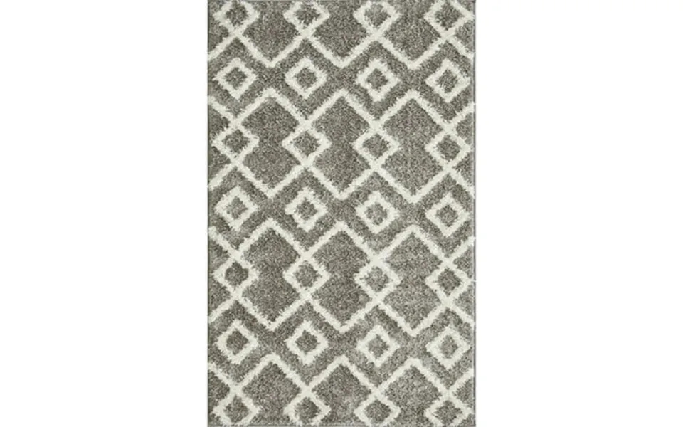 Loomaknoti Vemoa Adeta 3 X 5 Gray Geometric Polyester Indoor Accent Rug