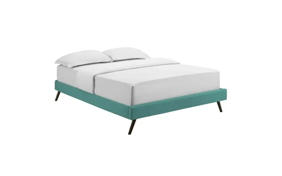 Loryn King Fabric Bed Frame With Round Splayed Legs-mod-5893