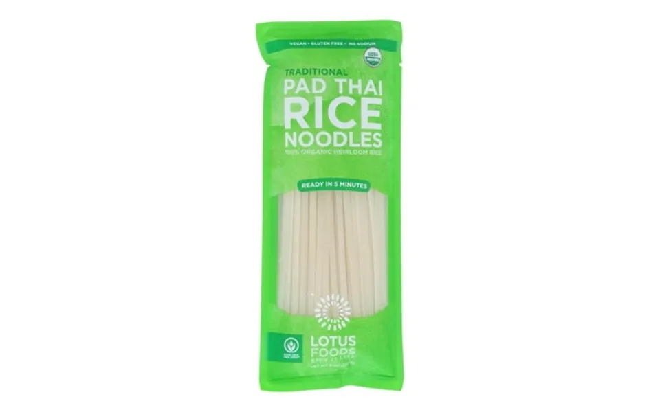 Lotus Foods Pad Thai Rice Noodles Heirloom 8 Oz Pack Of 8