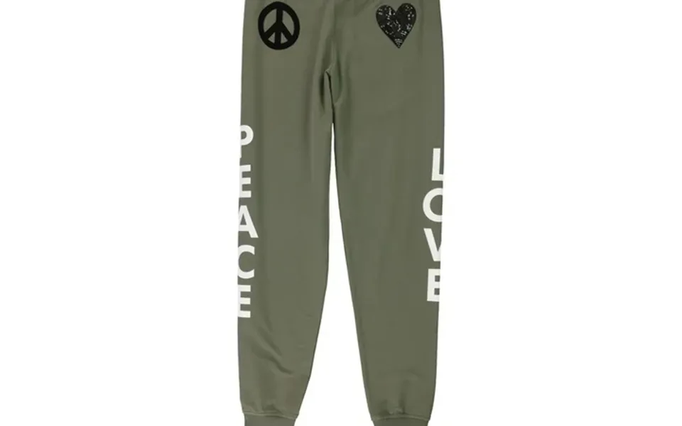 Love Moschino Womens Peace Love Athletic Jogger Pants Green 8