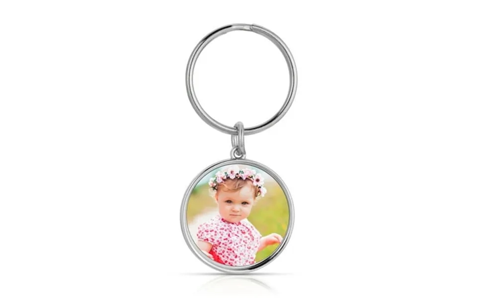 Love You To The Moon Round Keychain