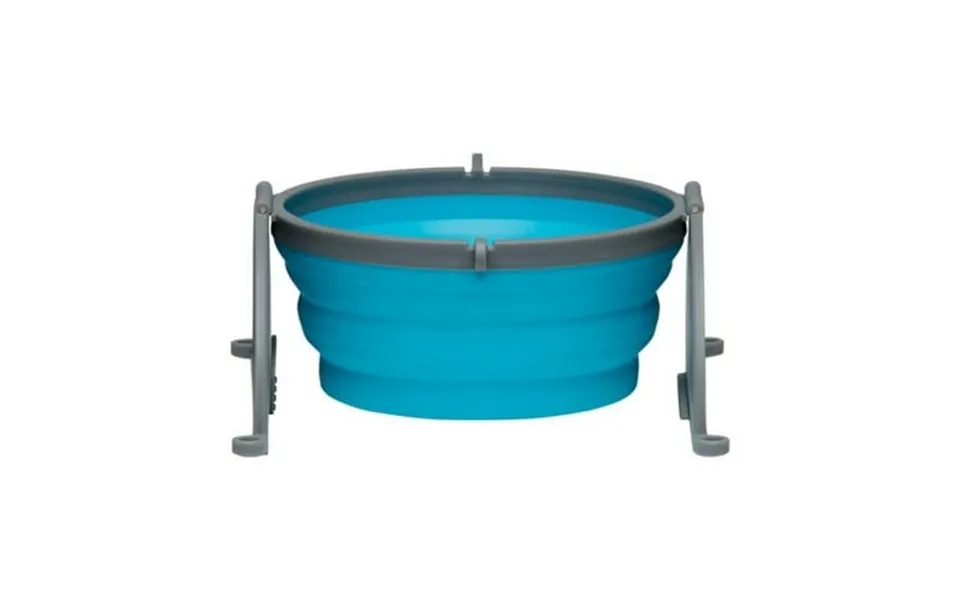 Loving Pets 842982079878 Bella Roma Travel Dog Bowl Blue - Large