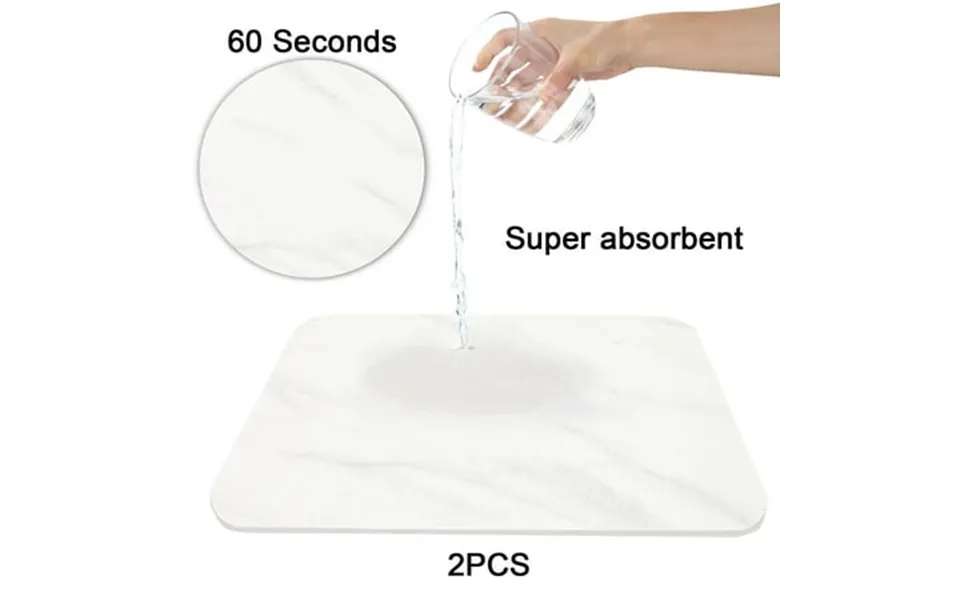 Loviver 2 Pieces Dish Drying Mats Dish Drying Pad Storage Anti Scald Quick Drying Dish Mats Dish Drainer Mat For Home Di