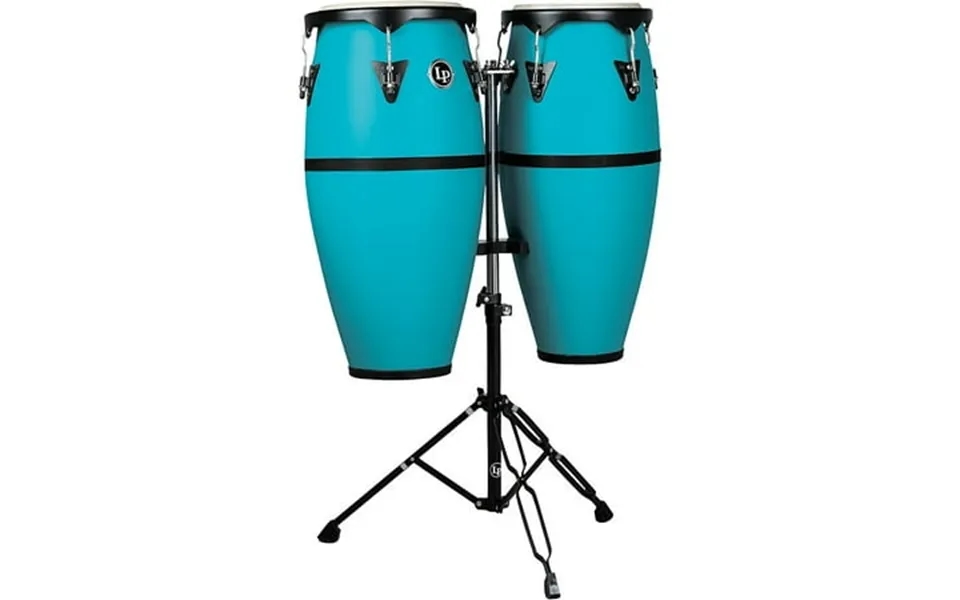 Lp Discovery Conga Set With Double Conga Stand 10 And 11 In. Sea Foam