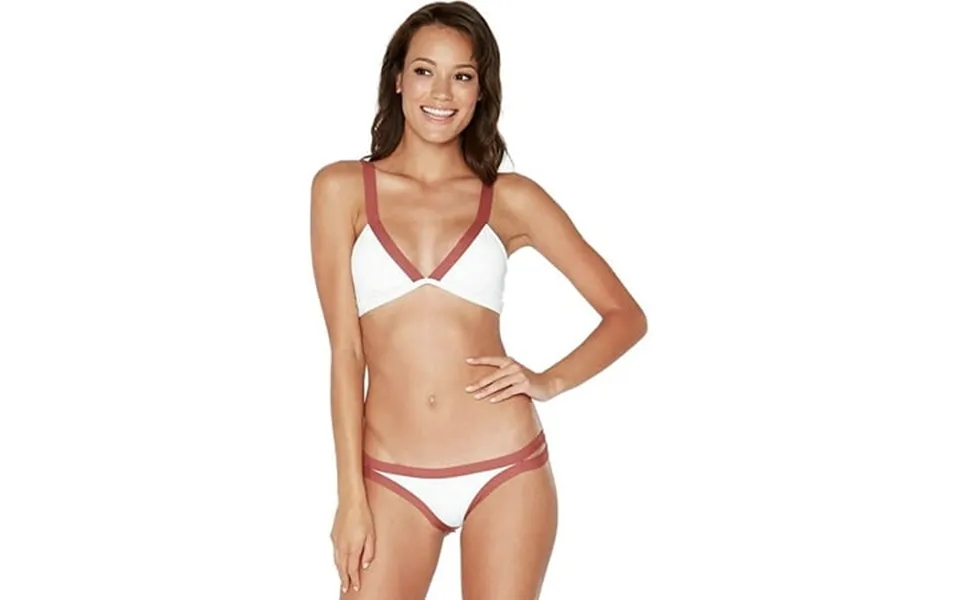 Lspace Womens Color Block Charlie Hipster Bikini Bottom Large White