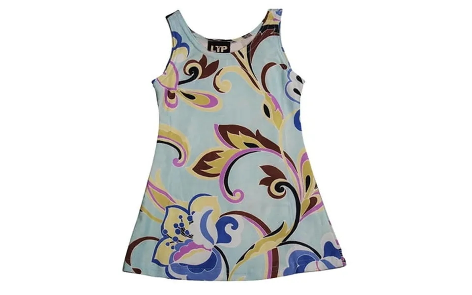 Ltp By Les Tout Petites - Little Girls Tank Style Sun Dress 2587-2 Blue Flowers
