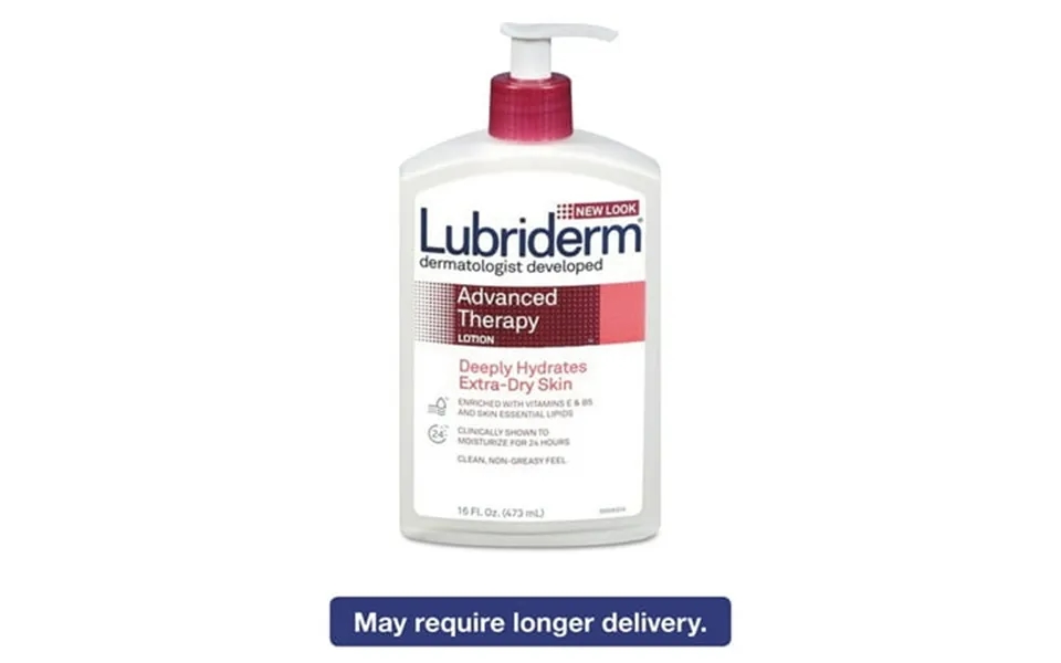 Lubriderm Advanced Therapy Moisturizing Hand Body Lotion 16oz Pump Bottle 12 Carton 514823479ct