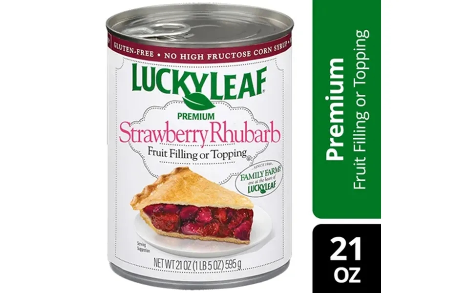 Lucky Leaf Premium Strawberry Rhubarb Fruit Filling And Topping 21 Oz Can