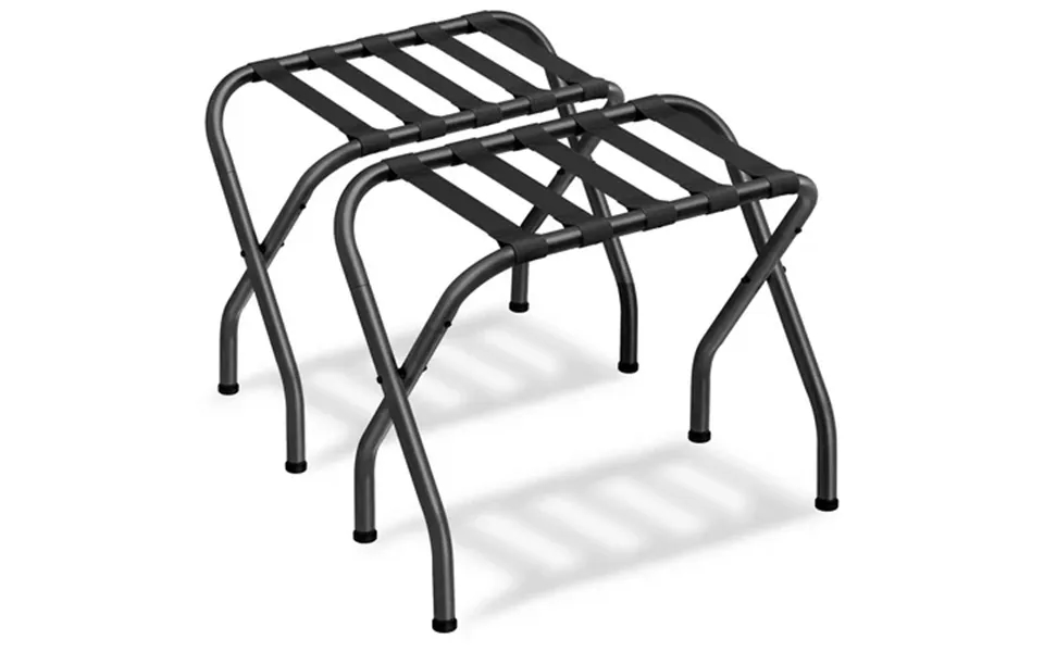 Luggage Racks Pack Of 2 Holds Up To 100lbs For Guest Room Luggage Holder Suitcase Stand For Bedroom Black