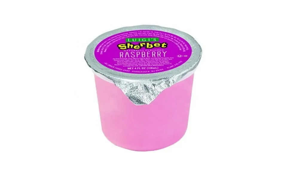 Luigi S Raspberry Sherbet Cup 4 Ounce - 96 Per Case.