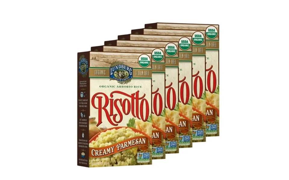 Lundberg Family Farms - Organic Arborio Rice Risotto Creamy Parmesan Convenient Side Dish 20 Minute Cook Time Pantry Sta