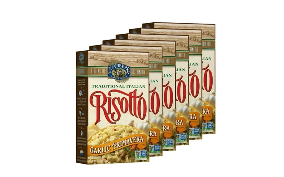 Lundberg Family Farms - Traditional Italian Risotto Garlic Primavera Convenient Side Dish 20 Minute Cook Time Pantry Sta