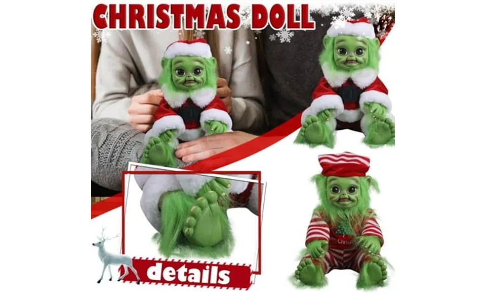 Lunuaoe Grinch Grinch Decorations Christmas Christmas Doll 27 Cm Christmas Baby Stuffed Plush Toy Christmas Cute Doll To