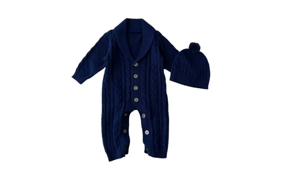 Luogenli Sweaters For Boys 5t Babys Girls Boys Knit Sweater Solid Spring Winter Long Sleeve Romper Jumpsuit Hat Clothes