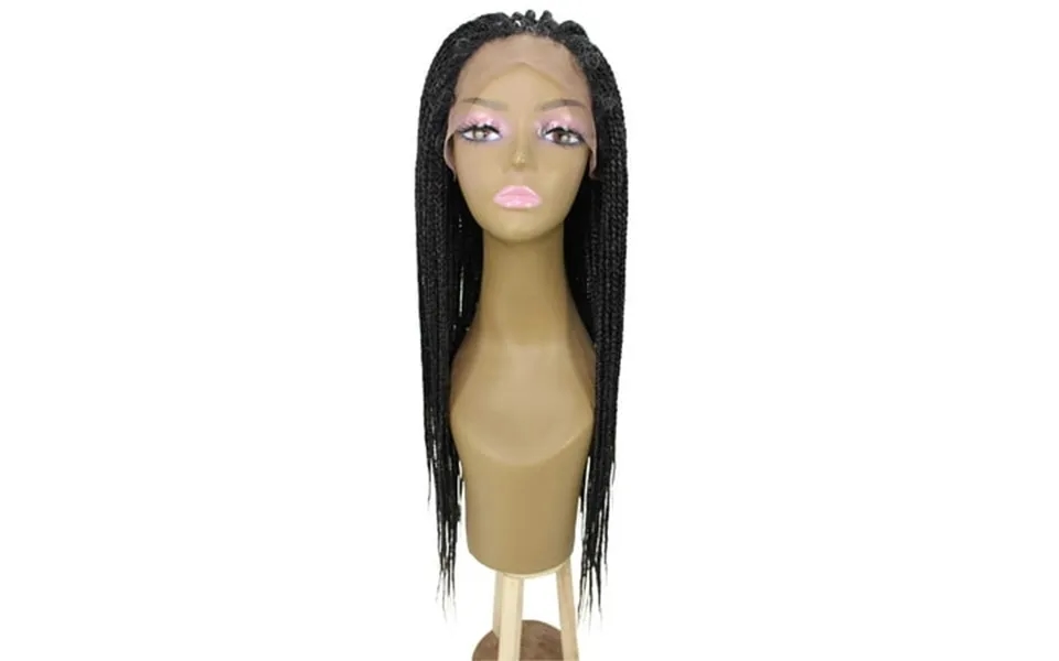 Luxluxe Layla Straight 27.5 Inch Long 4x4 Hand-tied Lace Braided Wig Heat Resistant Fiber 20 Shades Of Natural Dip Dyed