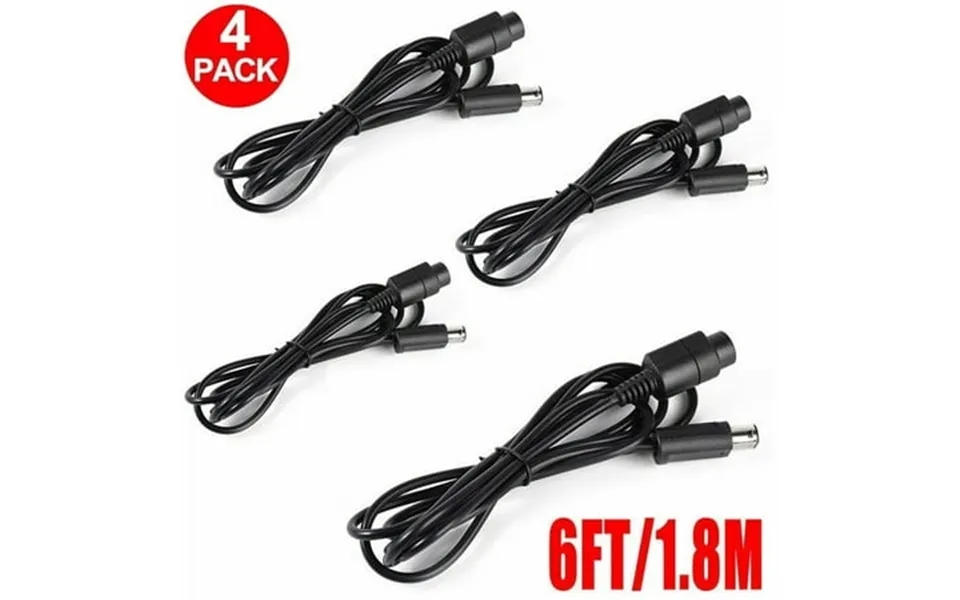 Luxmo Gamecube Controller Extension Cables For Gamecube And Wii Consoles 4 Pack Of 6 Ft Cable
