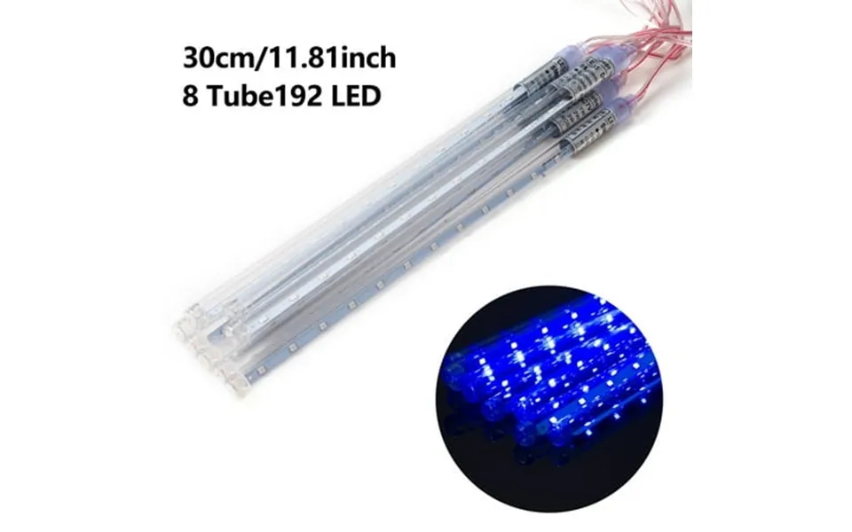 Luxmo Rain Drop Lights 30cm Led Meteor Shower Lights 8 Tubes 192 Leds Icicle Snow Falling Lights For Xmas Halloween Part