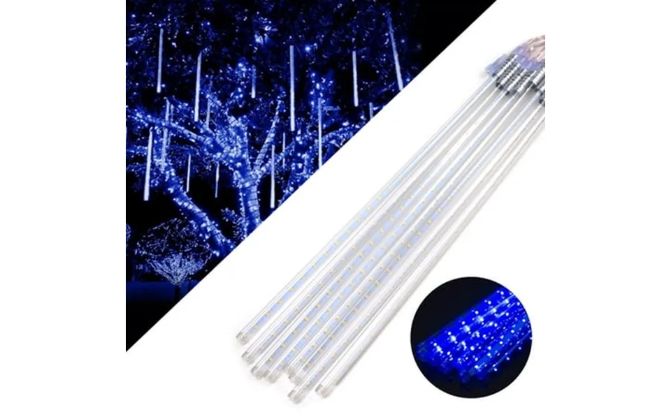 Luxmo Rain Drop Lights 30cm Led Meteor Shower Lights 8 Tubes 192 Leds Icicle Snow Falling Lights For Xmas Halloween Part