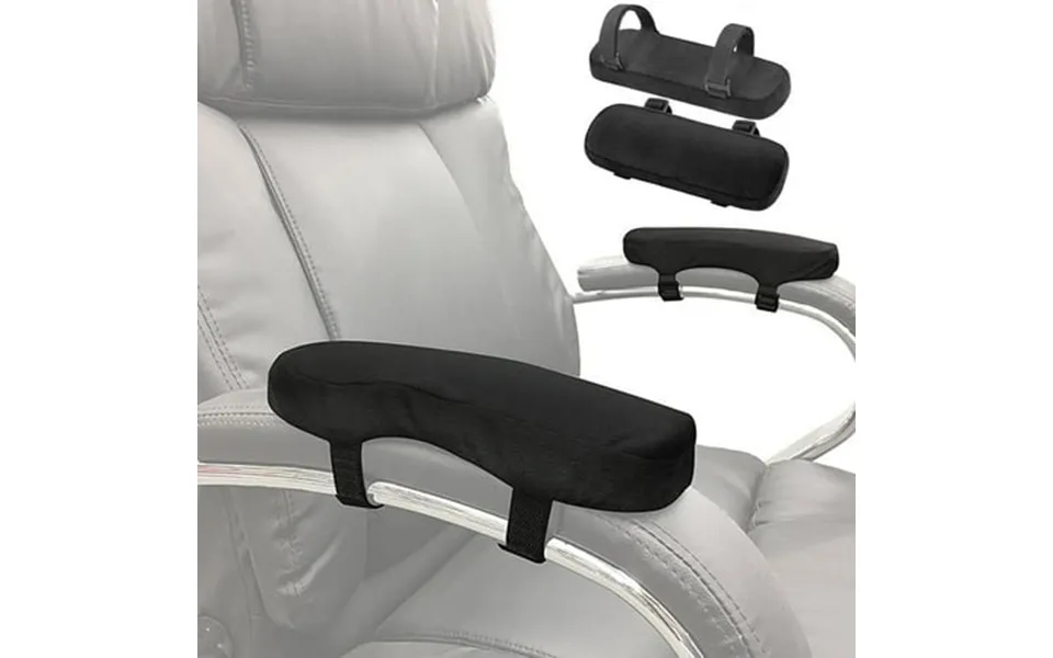 Luxtrada 2 Pack Office Chair Armrest Pads Covers Black Arm Rest Covers For Office Chairs