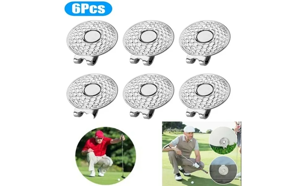 Luxtrada 6 Pcs Magnetic Golf Ball Hat Clip Golf Ball Marker Golf Professional Golf Traning Accessories For Golf-bit Stan