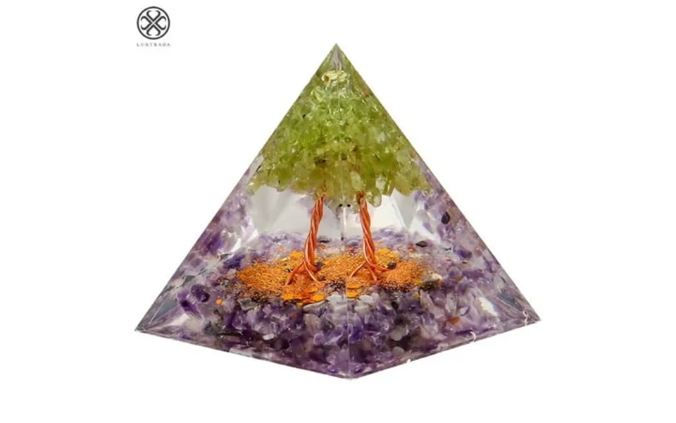 Luxtrada Amethyst Crystal Sphere Orgonite Pyramid Obsidian Chakra Energy Orgone Stone