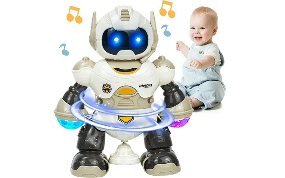 Lvelia Robot Toy For Kids Electronic Musical Walking Dancing Robot Toys With Flashing Lights&360 Body Spinning Gift For