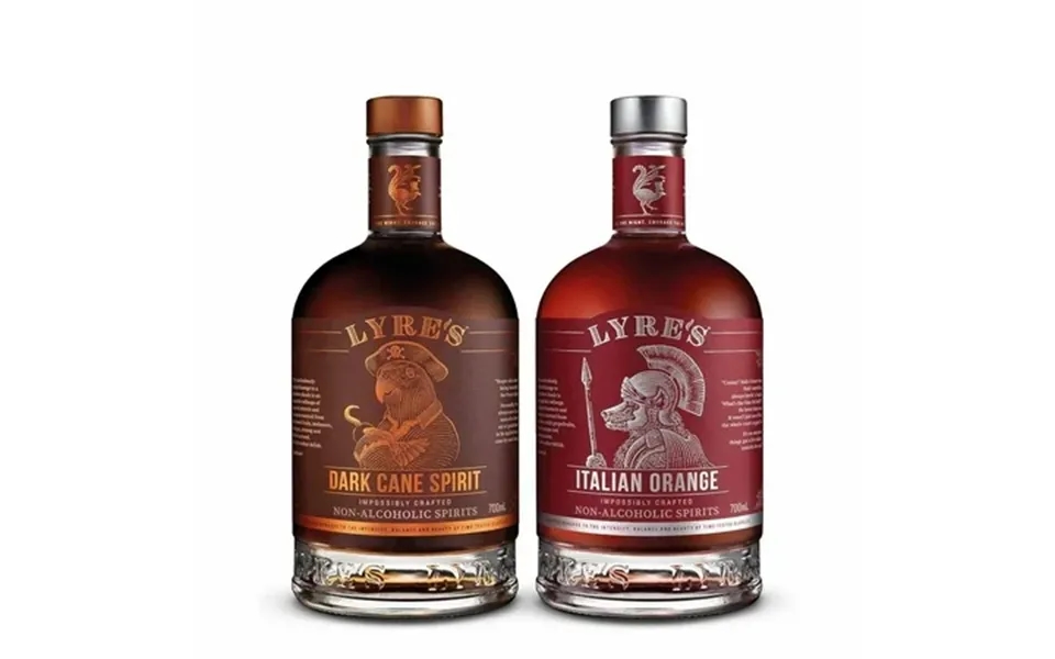 Lyre S Jungle Bird Non-alcoholic Set Pack Of 2 Dark Cane Dark Rum Style & Italian Orange Aperitivo Style Award Winning 2