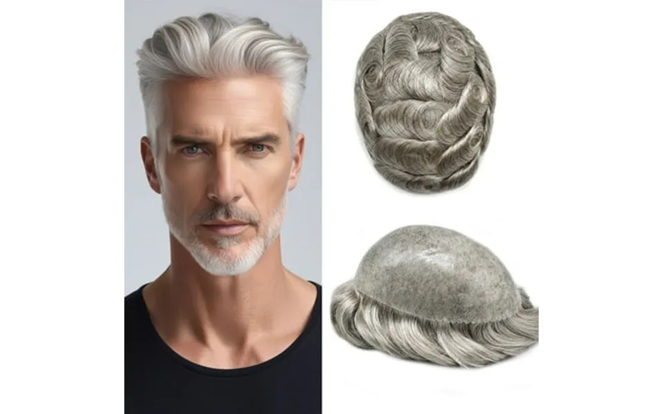 Lyrical Hair Mens Hair System French Lace Human Hair Thin Skin Mens Toupee Gray Brown Black Blonde Men Hair Piece 1b Off