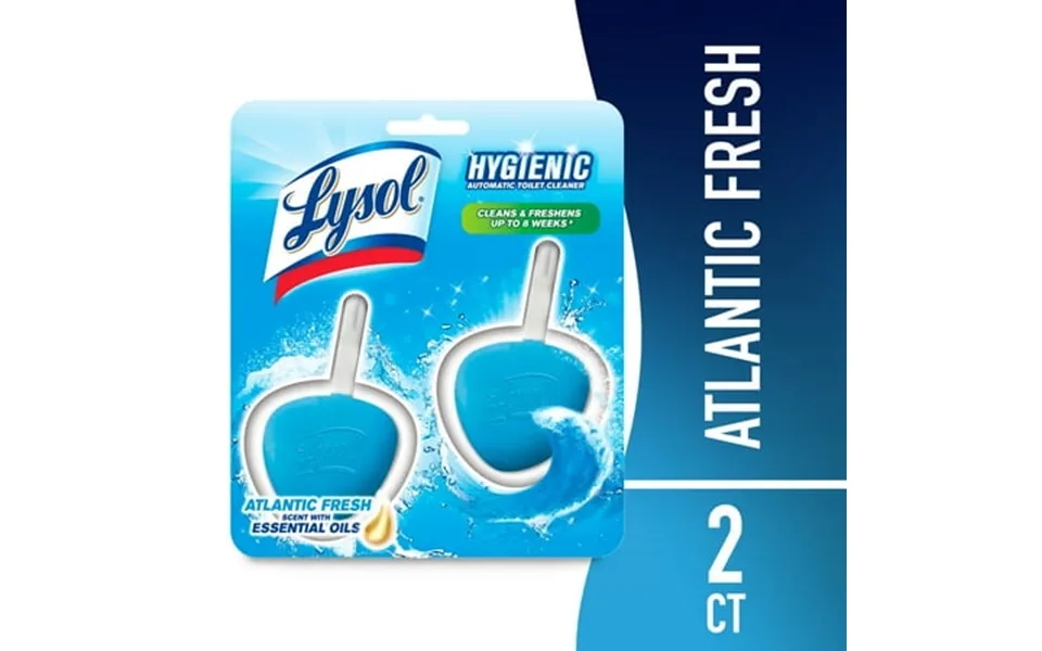 Lysol Automatic In-the-bowl Toilet Cleaner Cleans And Freshens Toilet Bowl Atlantic Fresh Scent 2 Count