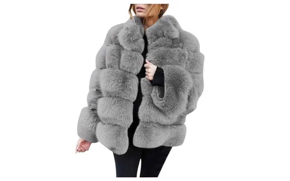Lyxssbyx Women Long Sleeve Shacket Jacket Hot Sale Clearance Women Plus Size Short Faux Coat Warm Furry Fauxlong Jacket