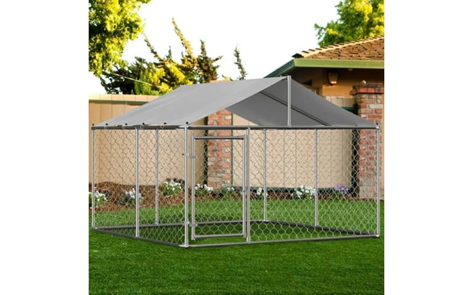 Lzbeitem 10 X 10 Ft 118 X 118 X 71 Outdoor Dog Kennel Outside Large Heavy Duty Shade Dog Pen Playpen Pet Dog Enclosure C