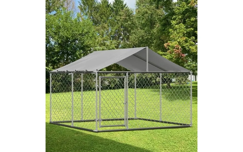 Lzbeitem 7.5 X 7.5ft 90 X 90 X 65 Large Outdoor Dog Run Kennel Heavy Duty Dog Pets Cage Galvanized Steel Dog Fence Dog E