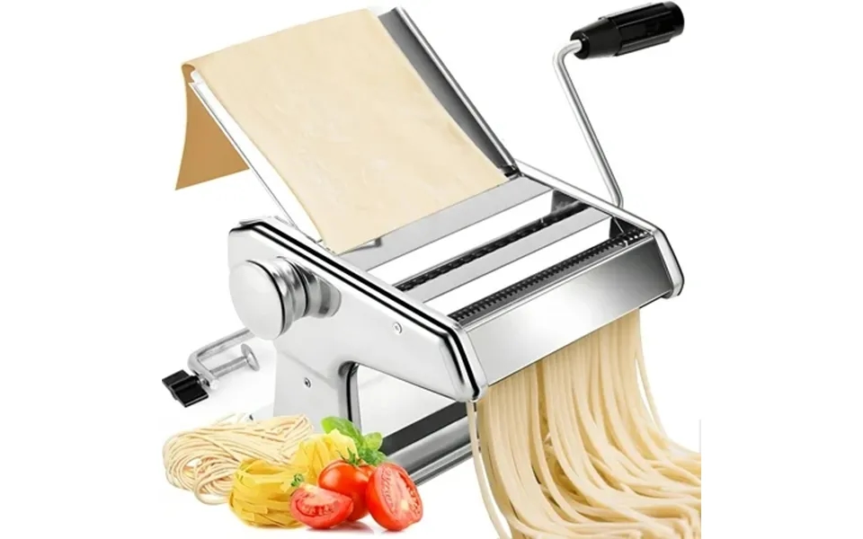 M Buder Pasta Maker Machine 9 Adjustable Thickness With 2 Cutting Widths Noodles Maker Silver