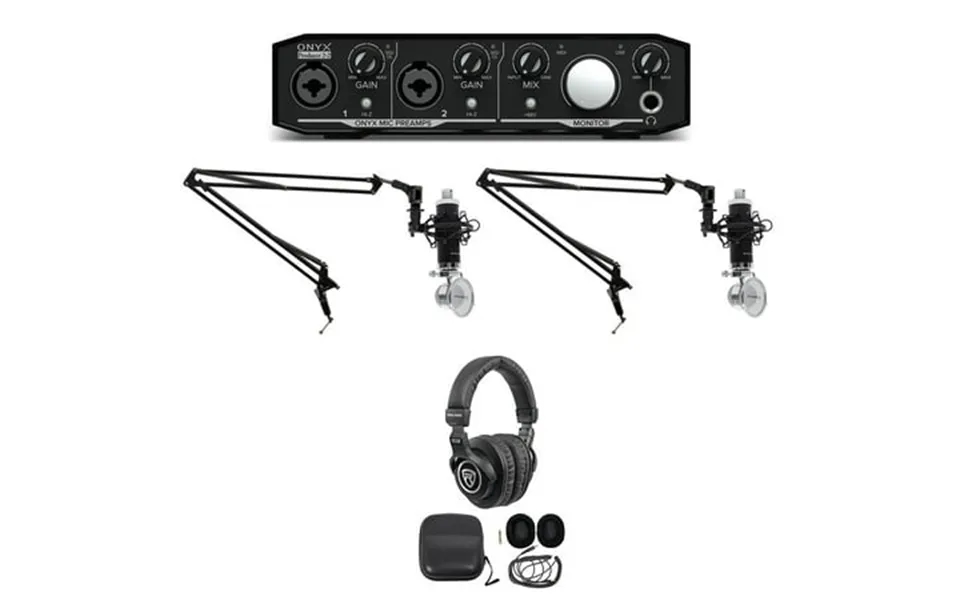 Mackie Onyx Producer Asmr Recording Streaming Kit Interface 2 Mics Headphones