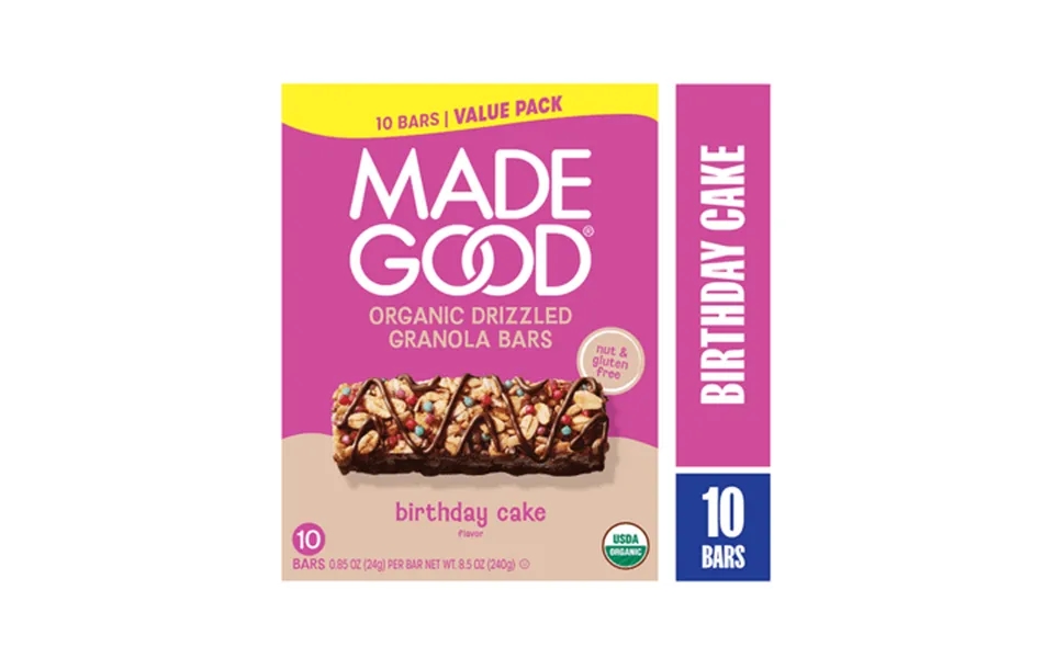 Madegood Chocolate Drizzle Birthday Cake Granola Bars 10 Snack Bars 0