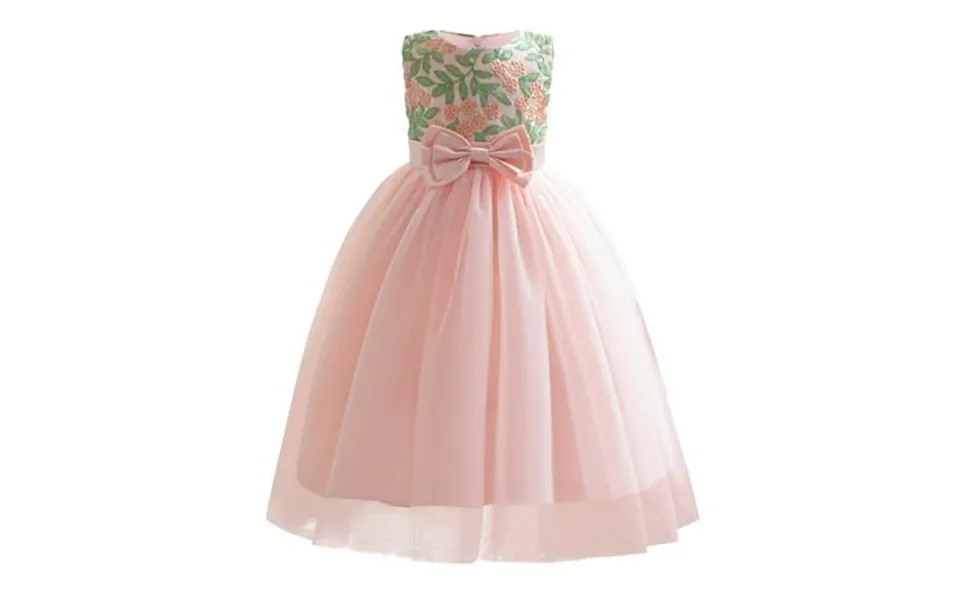 Maean Girls Formal Party Dress Embroidered Birthday Party Wedding Gown Princess Dress Elegant Bow Skirts For Kids