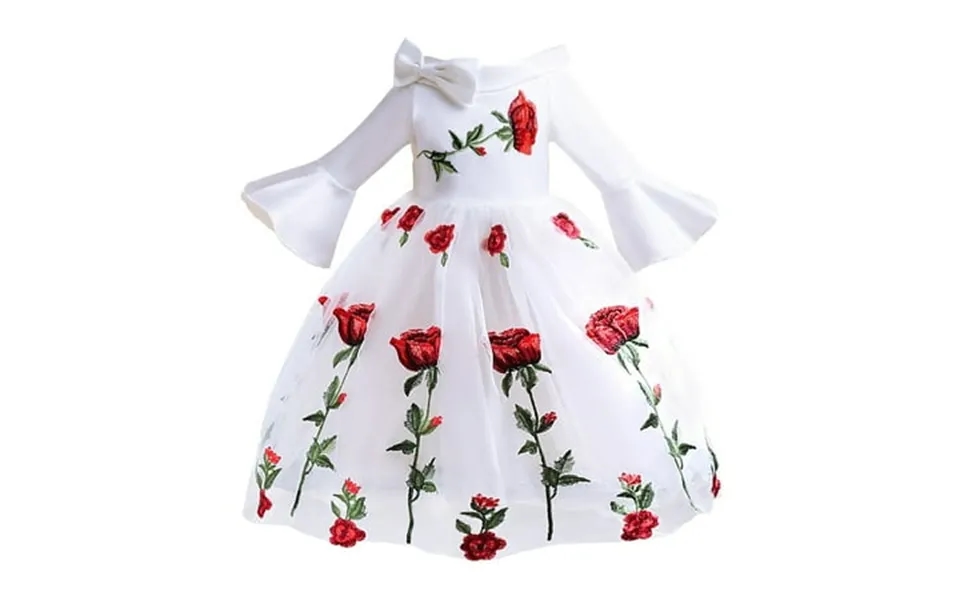 Maean Little Girl S Wedding Dress Elegant Princess Dress For Toddler Baby Floral Long Ruffled Sleeve Gowns For Kids
