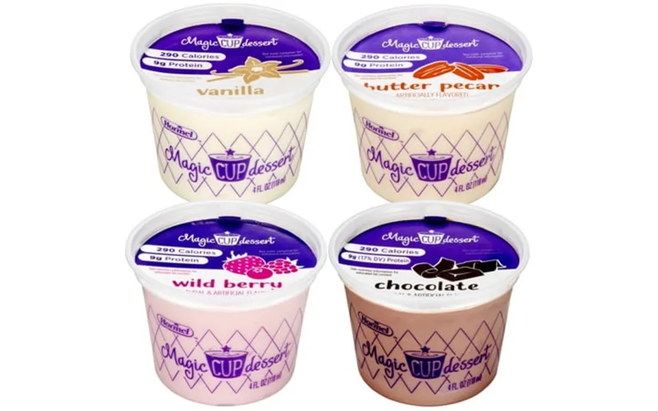 Magic Cup Variety Pack 6 Chocolate 6 Vanilla 6 Butter Pecan 6 Wild Berry Dessert 4 Oz
