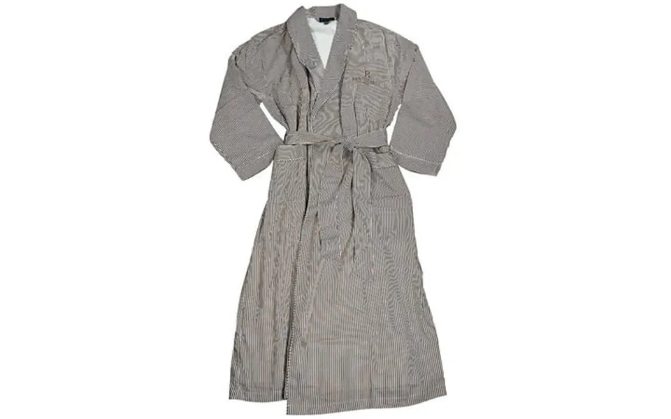 Majestic International - Mens Long Sleeve Striped Spa Robe 36676-onesize Brown Stripe